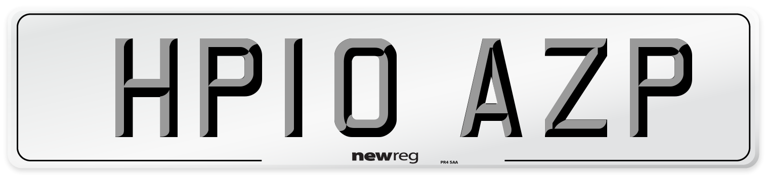 HP10 AZP Number Plate from New Reg